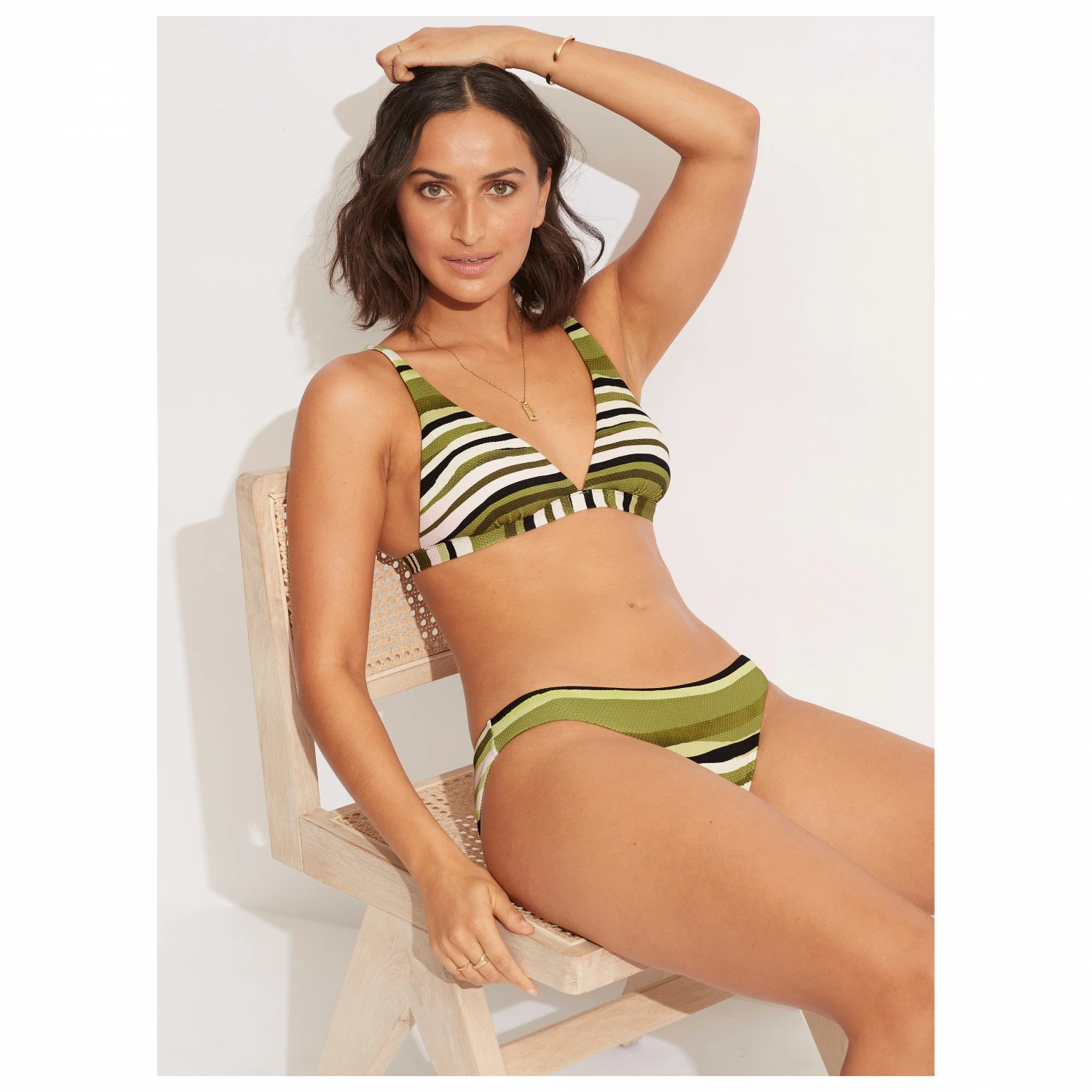 Seafolly Women's Sun Stripe Longline Tri - Bikini Top 10 Seafolly Women's Sun Stripe Longline Tri - Bikini Top - Image 8