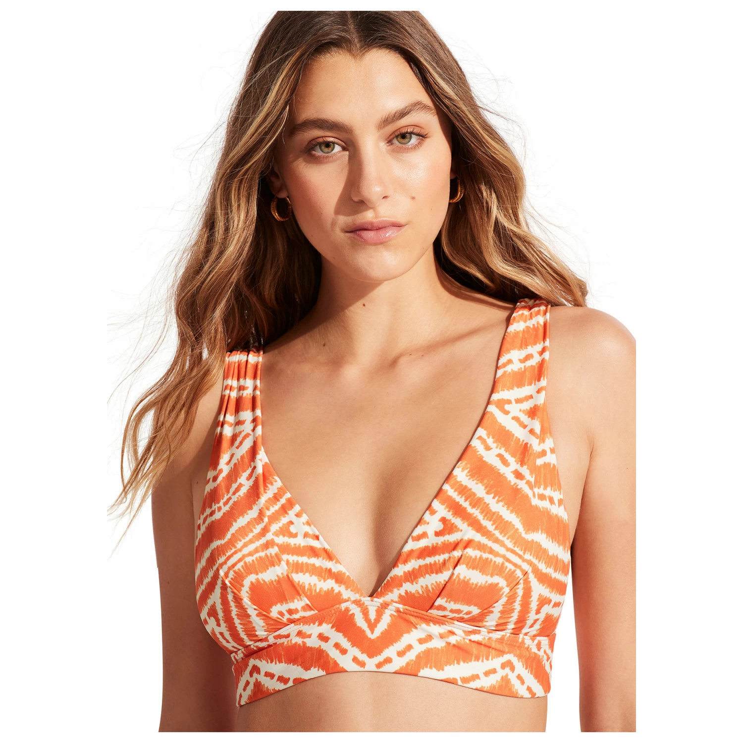 Seafolly Women's Zanzibar V Neck Crop Top - Bikini Top 6 Seafolly Women's Zanzibar V Neck Crop Top - Bikini Top - Image 4