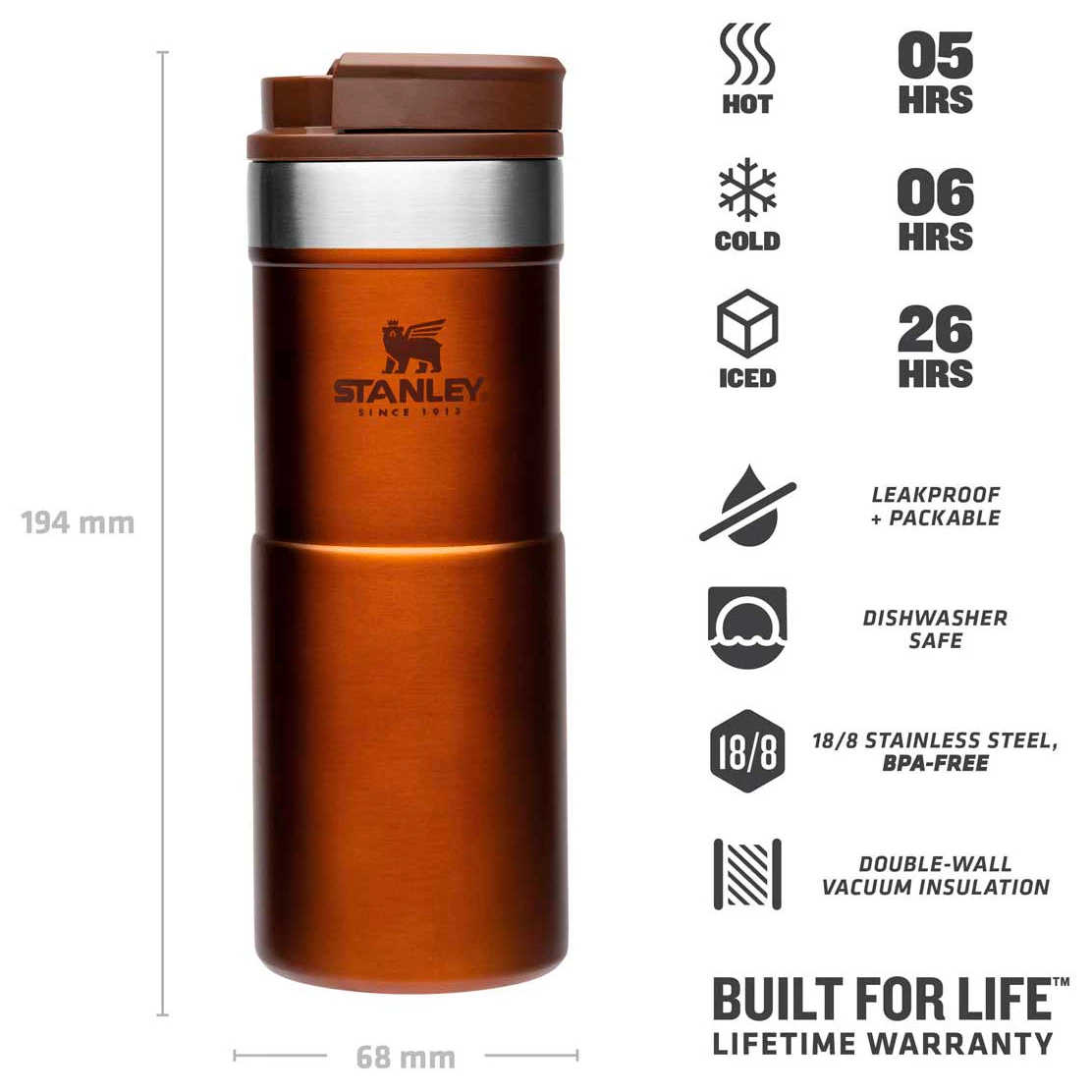 Stanley Classic Neverleak Travel Mug 350 Ml - Insulated Mug 6 Stanley Classic Neverleak Travel Mug 350 Ml - Insulated Mug - Image 4