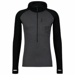 Stoic Merino260 StadjanSt. 3/4 Zip W. Hood - Merino Hoodie