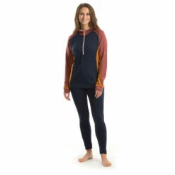 Stoic Women's Merino260 StadjanSt. 3/4 Zip W. Hood - Merino Hoodie -Outdoor Equipment Sales Shop stoic womens merino260 stadjanst 3 4 zip w hood merino hoodie detail 9