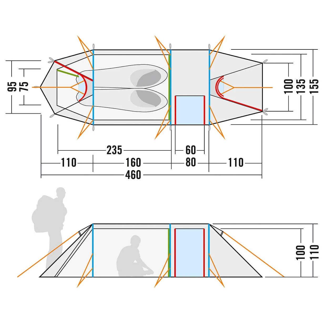 Tatonka Alaska 2.235 PU - 2-person Tent 14 Tatonka Alaska 2.235 PU - 2-person Tent - Image 12