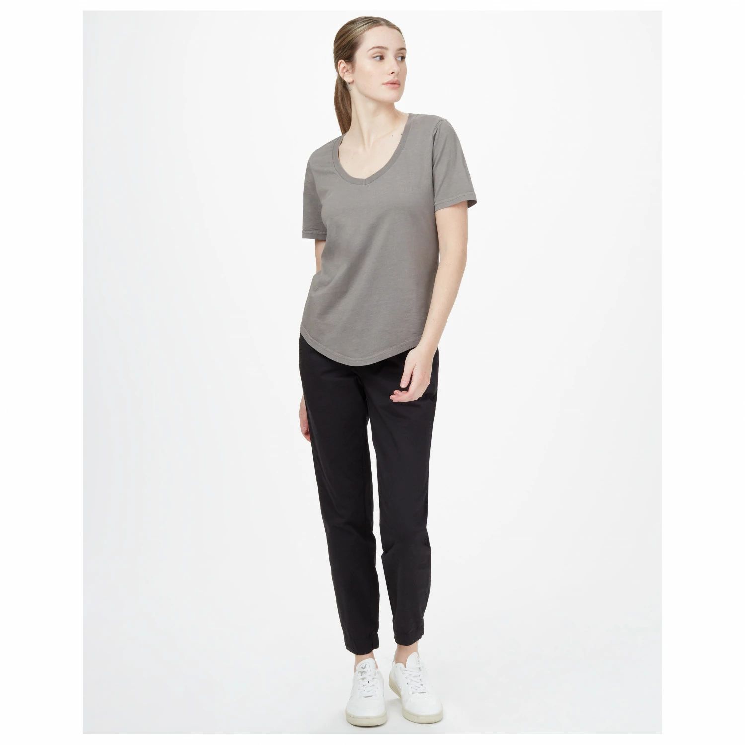 Tentree Women's Natural Dye V-Neck T-Shirt - T-shirt 4 Tentree Women's Natural Dye V-Neck T-Shirt - T-shirt - Image 2