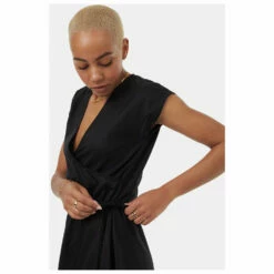 Tentree Women's Woven Wrap Dress - Dress -Outdoor Equipment Sales Shop tentree womens woven wrap dress dress detail 3
