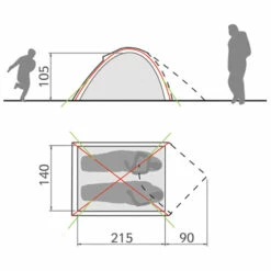 VAUDE Campo Compact 2P - 2-person Tent 9 VAUDE Campo Compact 2P - 2-person Tent -Outdoor Equipment Sales Shop vaude campo compact 2p 2 person tent detail 3